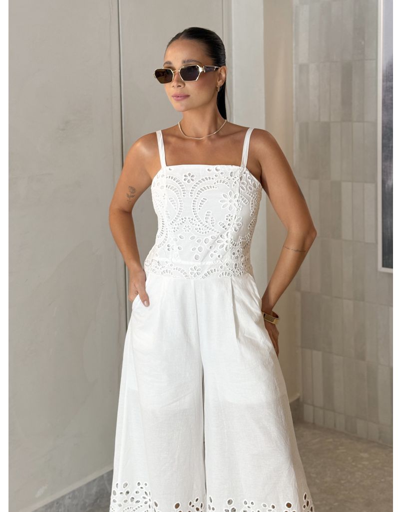 Macacão Laise Melissa Branco