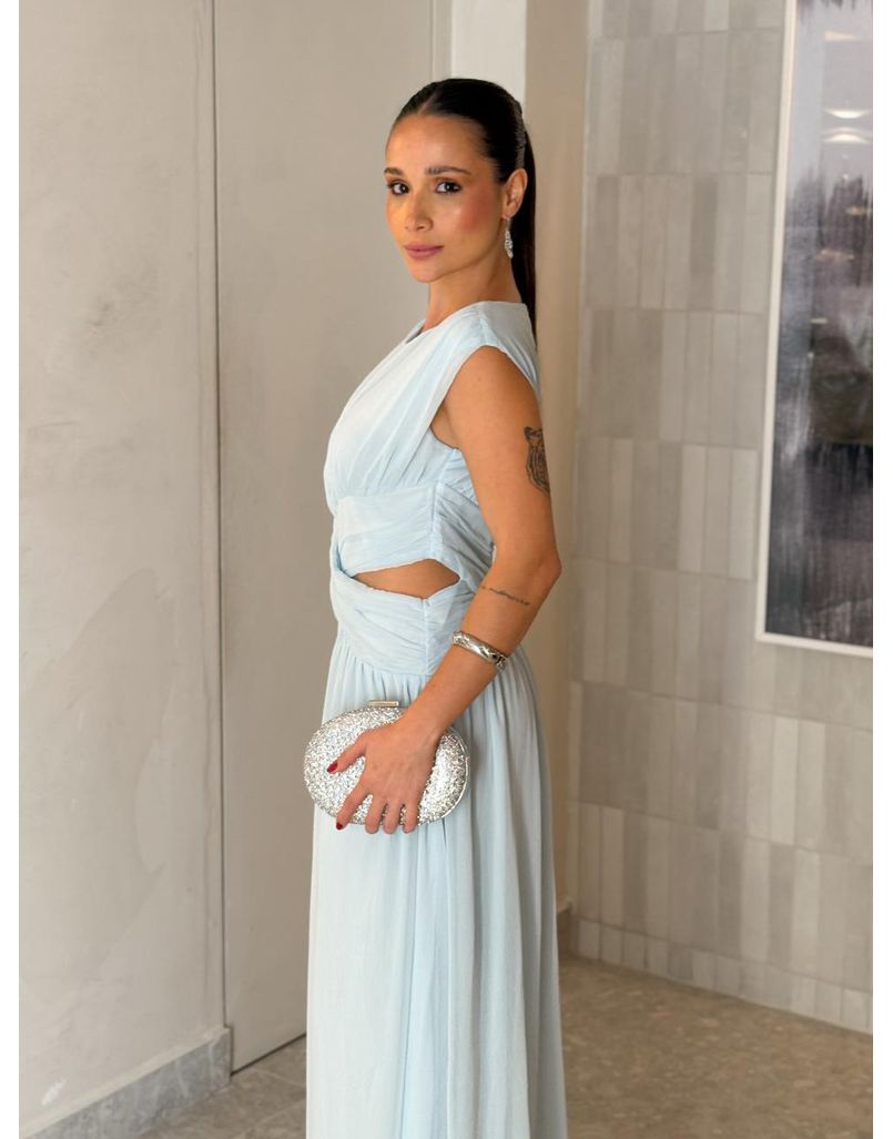 Vestido Chiffon Atena Azul