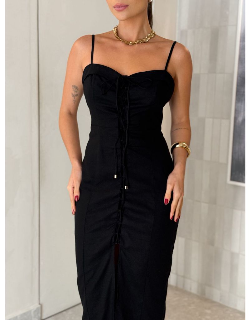Vestido Midi Ava Preto