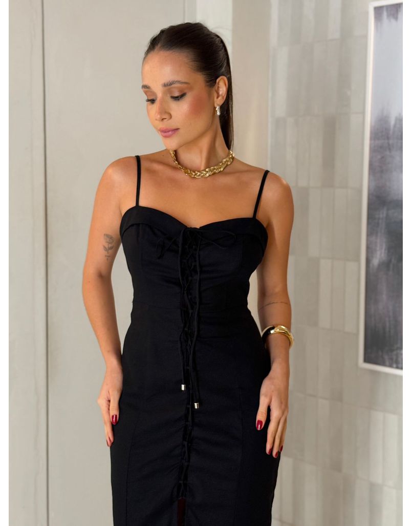Vestido Midi Ava Preto