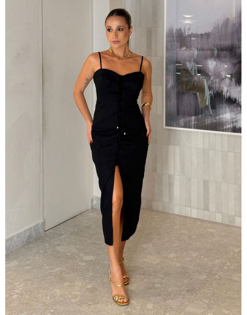 Vestido Midi Ava Preto