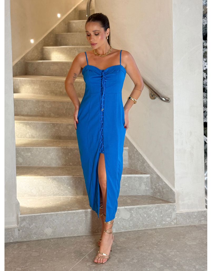 Vestido Midi Ava Azul