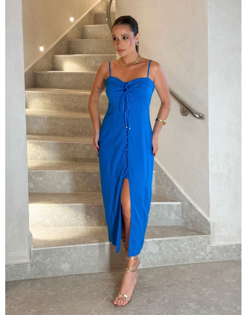 Vestido Midi Ava Azul