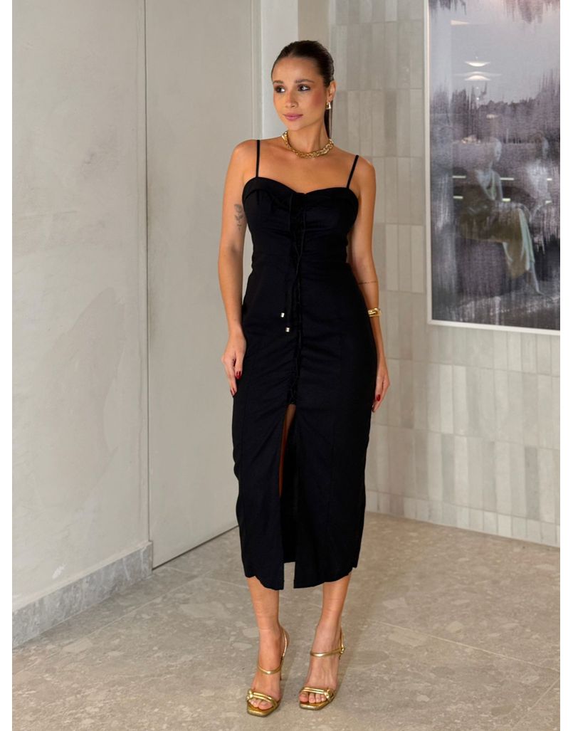 Vestido Midi Ava Preto