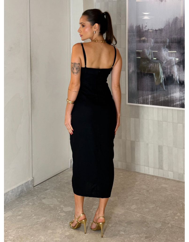 Vestido Midi Ava Preto