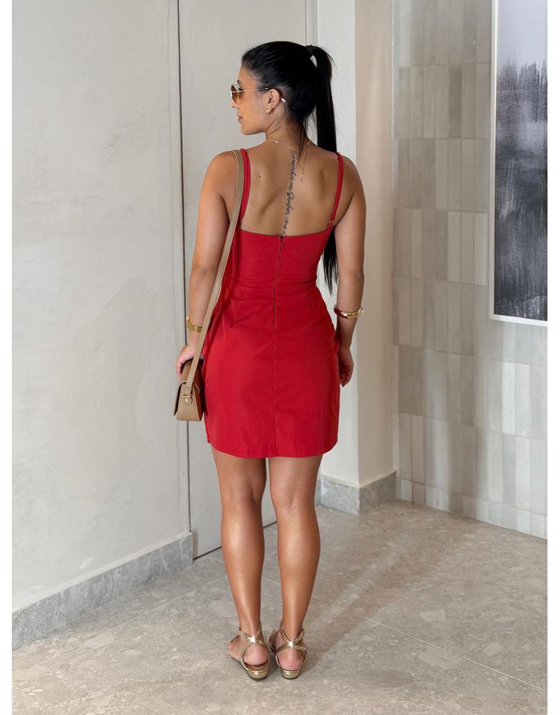 Vestido Assimétrico Beatriz Vermelho