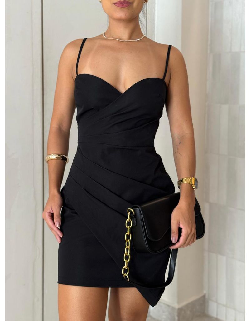 Vestido Assimétrico Beatriz Preto