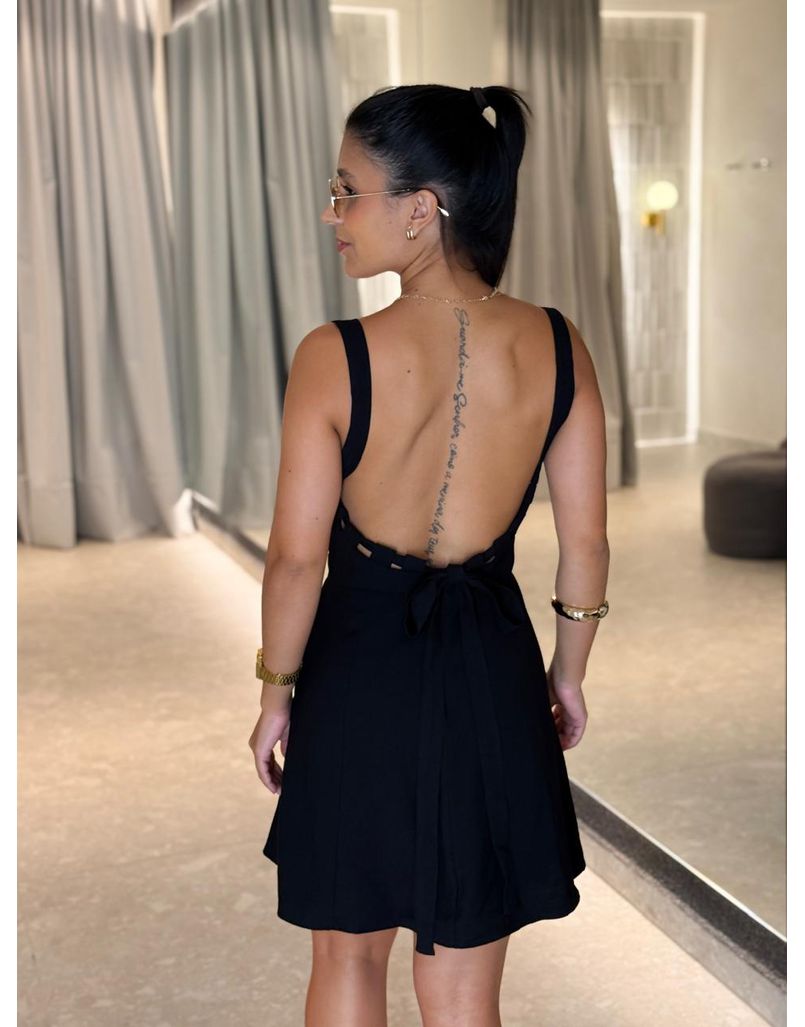 Vestido Pregas Brenda Preto