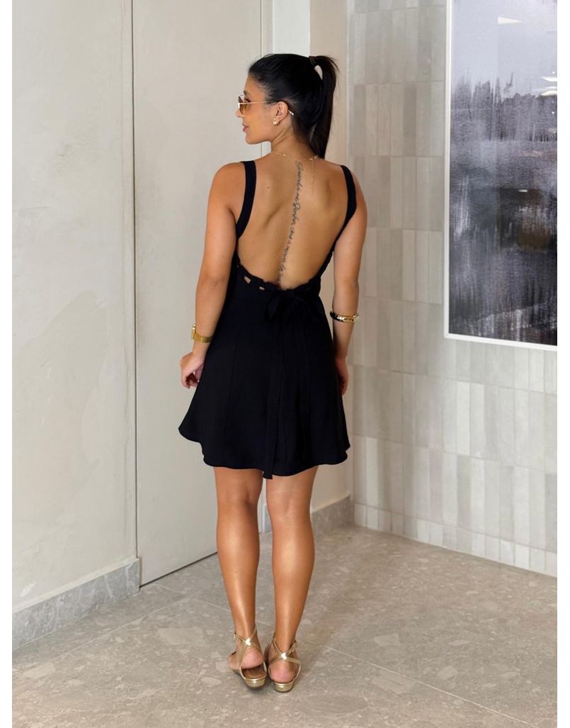 Vestido Pregas Brenda Preto