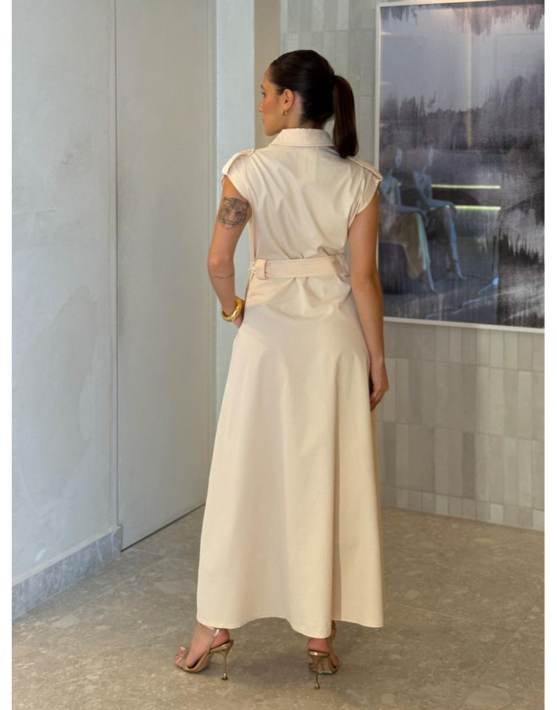 Vestido Botões Eloise Manteiga