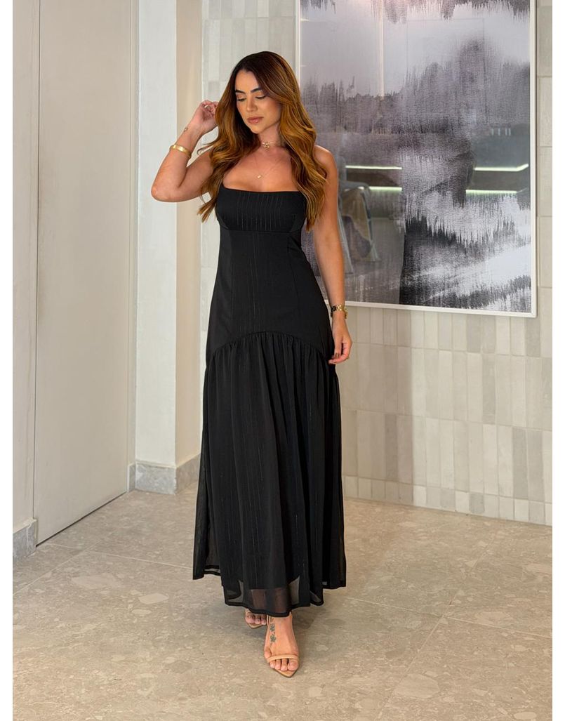 Vestido Recorte Sienna Preto