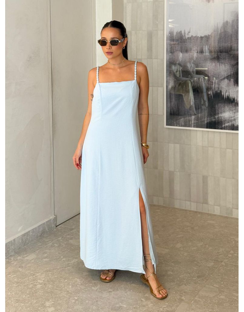 Vestido Midi Basic Geórgia Baby Blue