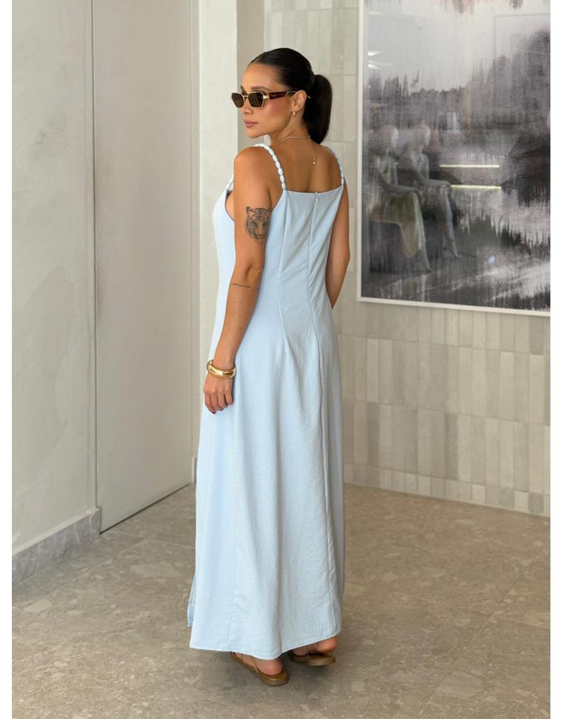 Vestido Midi Basic Geórgia Baby Blue