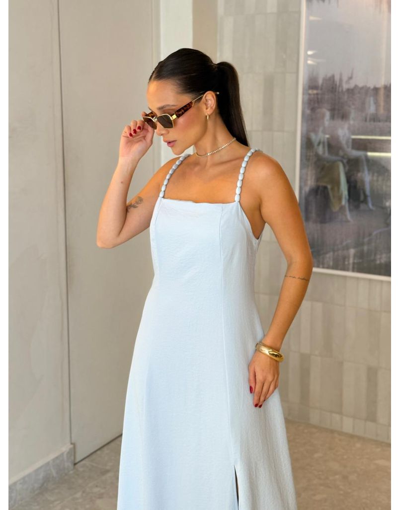 Vestido Midi Basic Geórgia Baby Blue