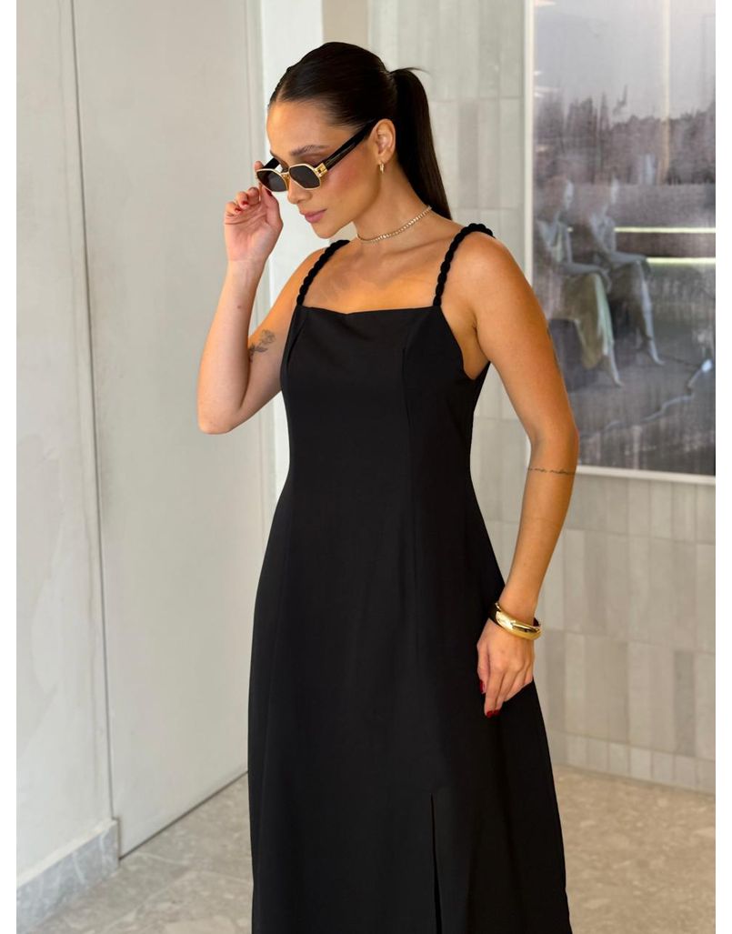 Vestido Midi Basic Geórgia Preto