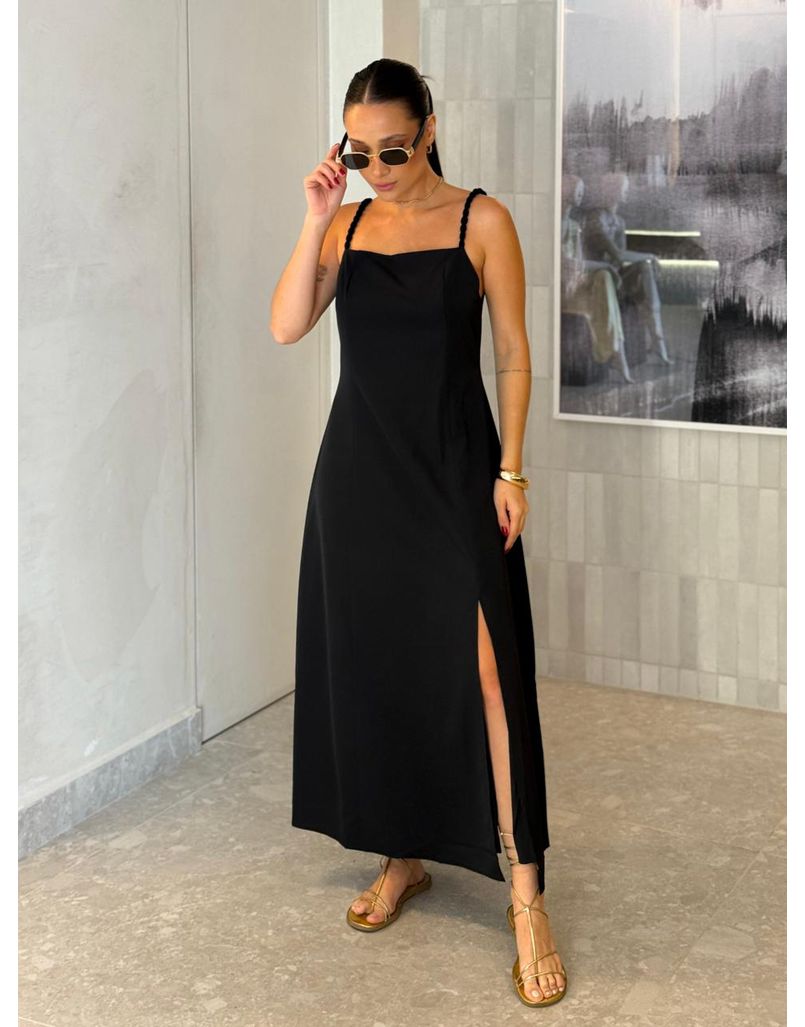 Vestido Midi Basic Geórgia Preto