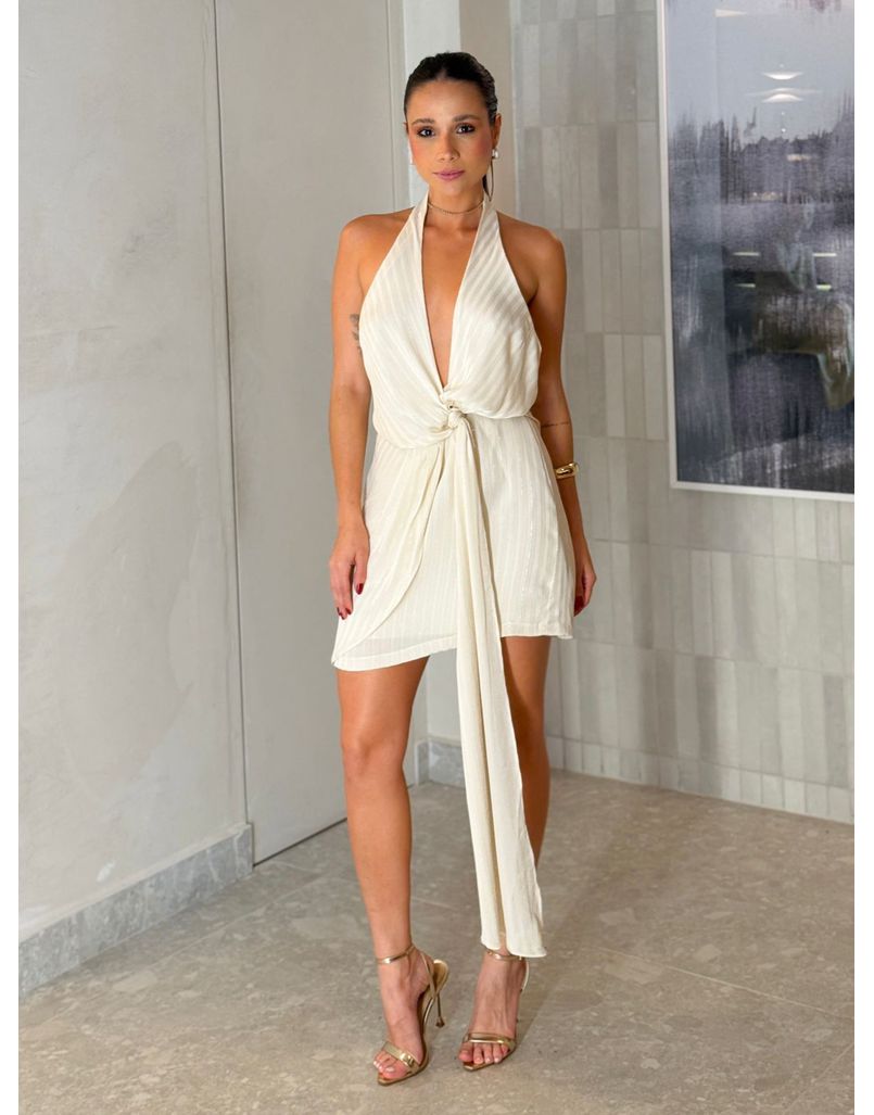 Vestido Decote Giovanna Champagne