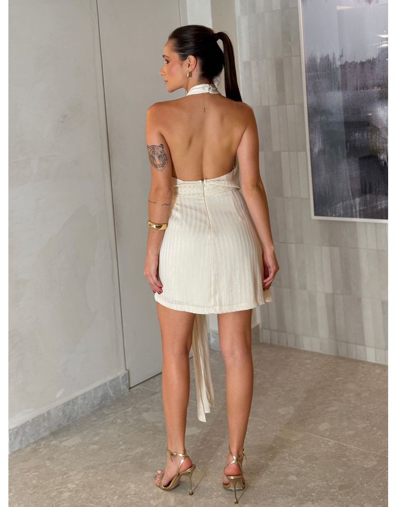 Vestido Decote Giovanna Champagne