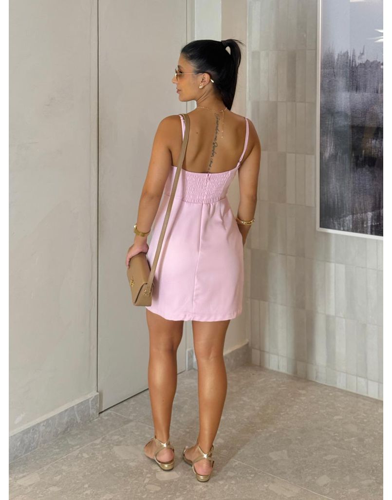 Vestido Pregas Mari Rosa