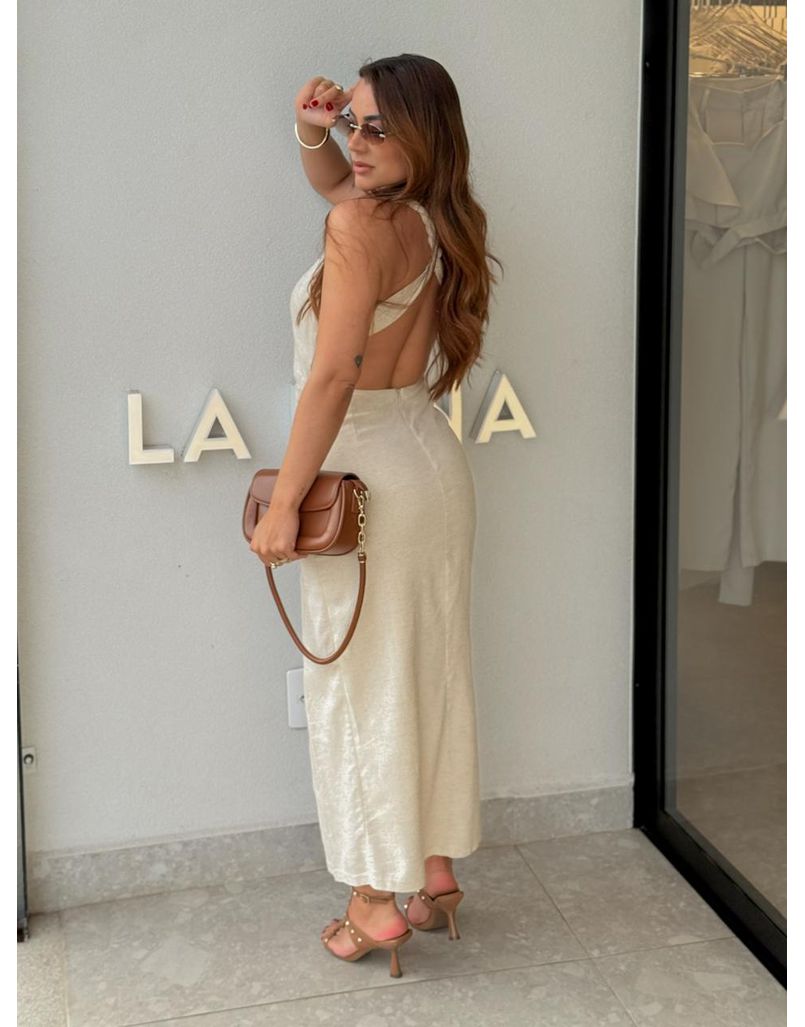 Vestido Midi Selena Areia
