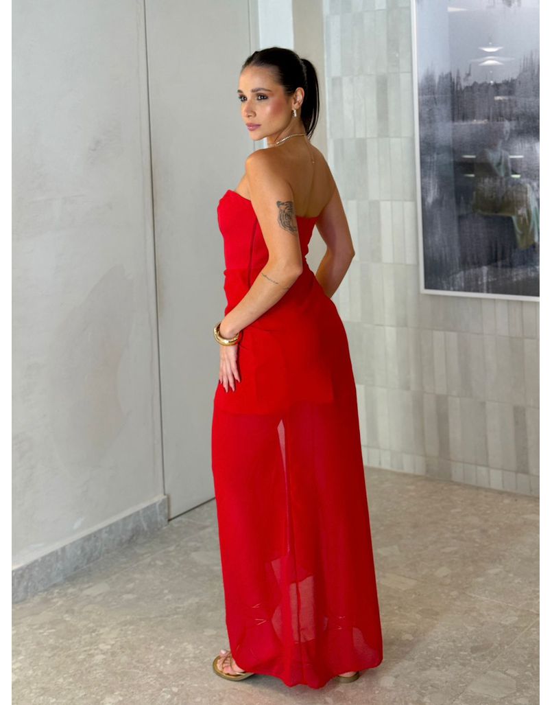 Vestido Amarração Tamires Vermelho