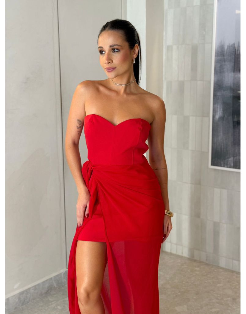 Vestido Amarração Tamires Vermelho
