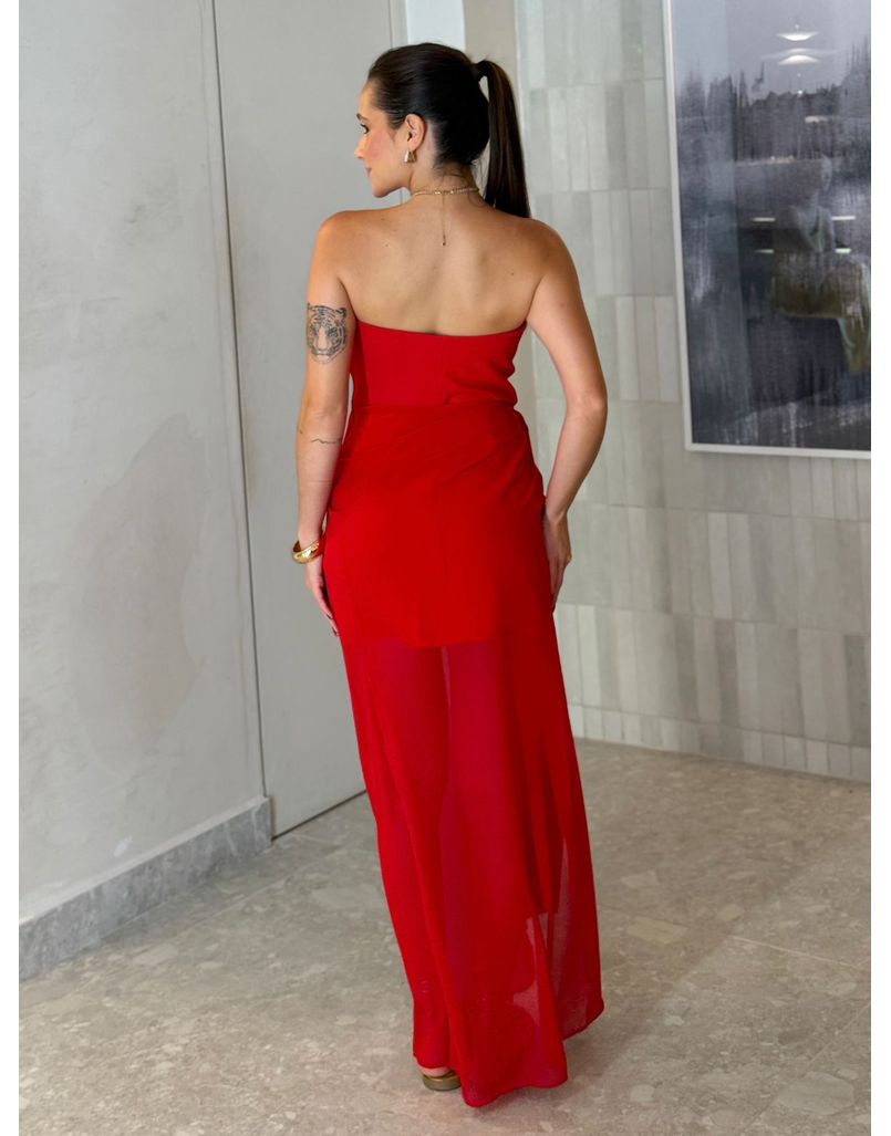Vestido Amarração Tamires Vermelho