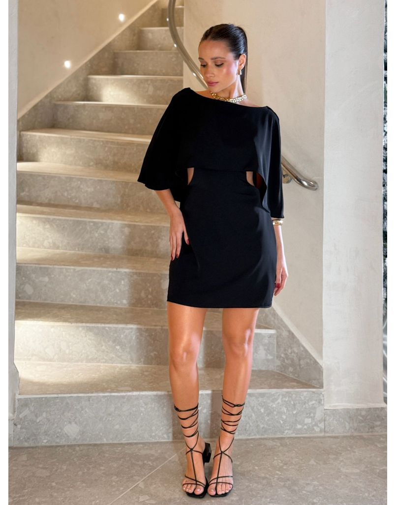 Vestido Vazado Verônica Preto