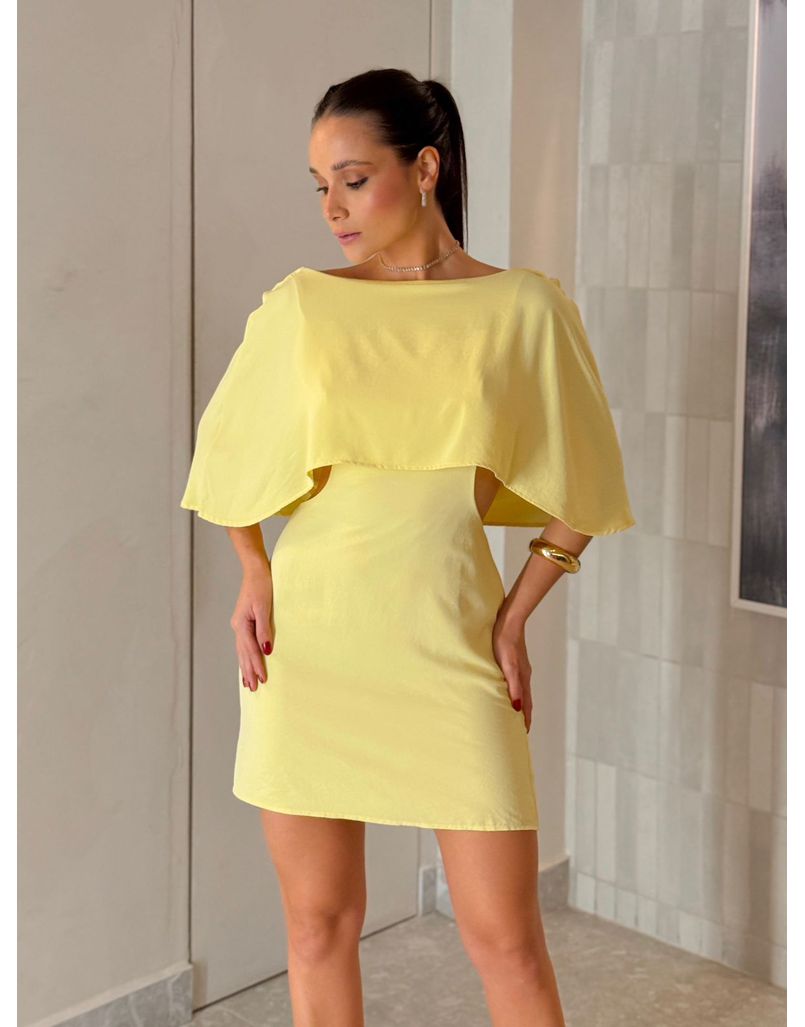 Vestido Vazado Verônica Amarelo