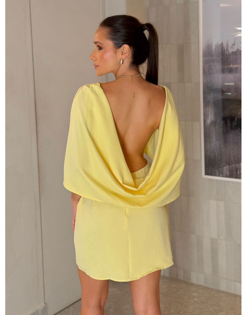 Vestido Vazado Verônica Amarelo