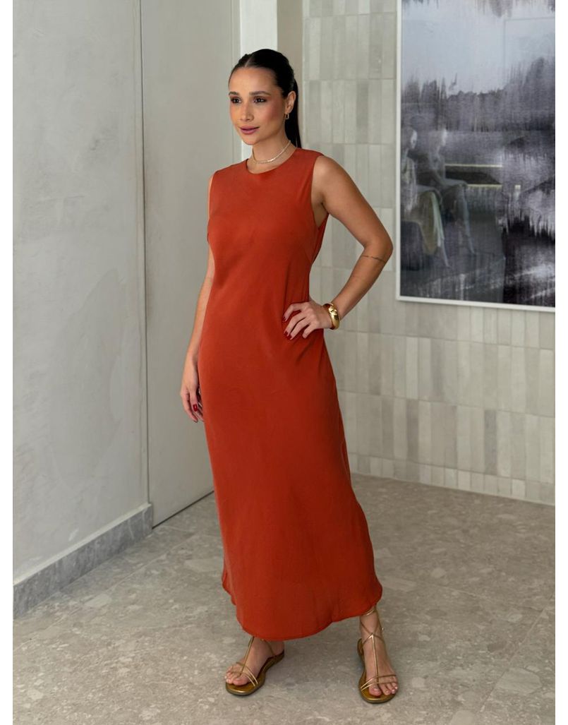 Vestido Midi Regata Virginia Telha