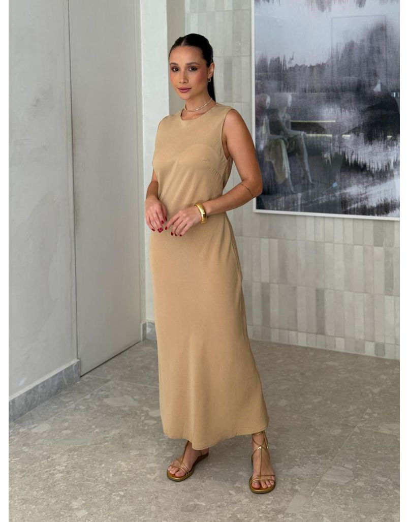 Vestido Midi Regata Virginia Cáqui 