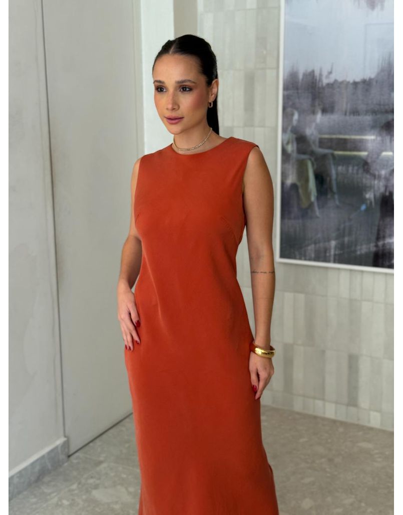 Vestido Midi Regata Virginia Telha