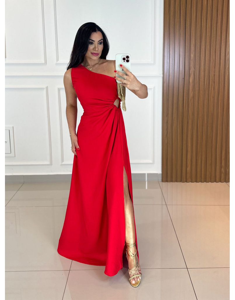 Vestido Longo Jenni Vermelho 