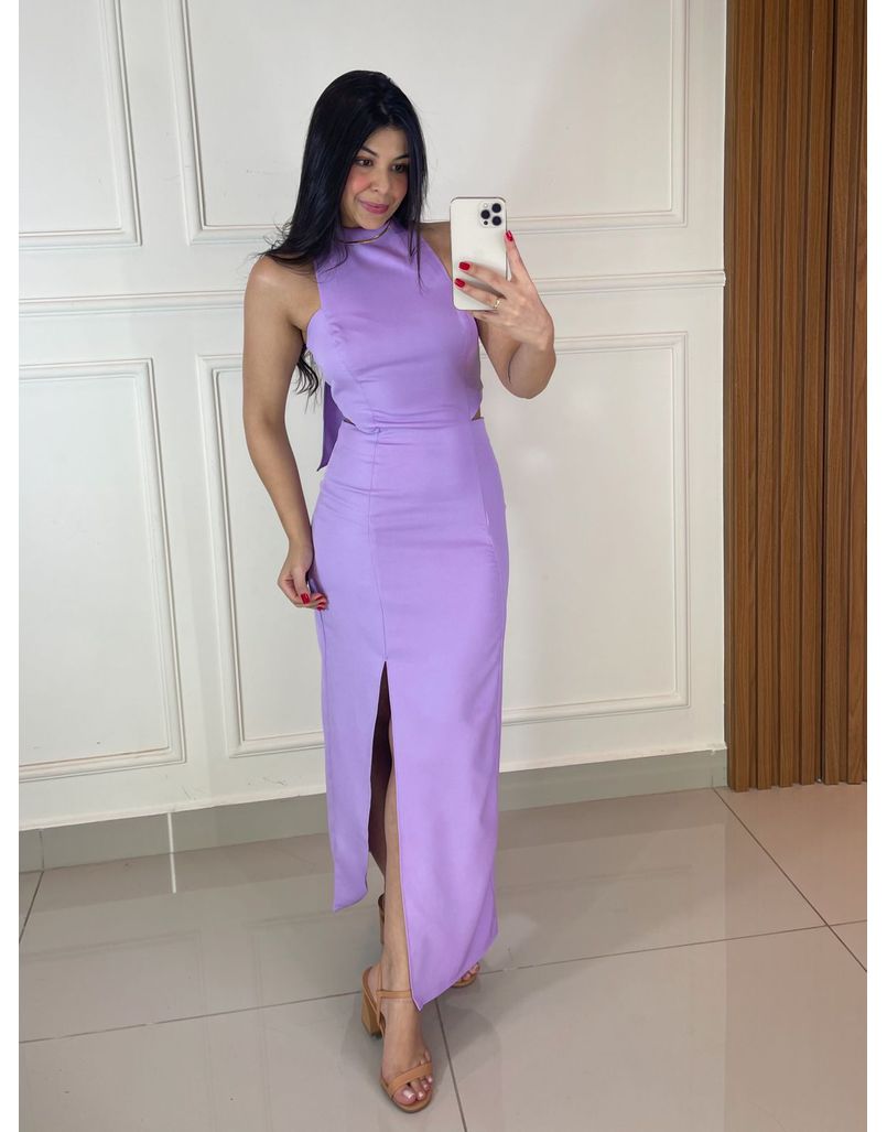 Vestido Midi Betina Lavanda