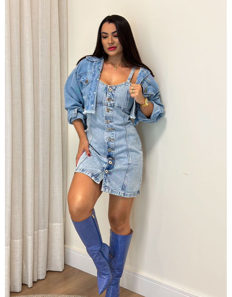 Vestido Jeans Botões