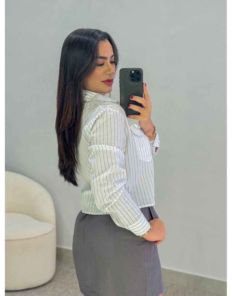 Camisa Listrada Luísa Branca