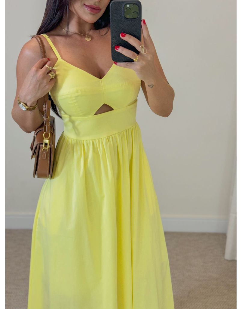 Vestido Midi Cancún Amarelo