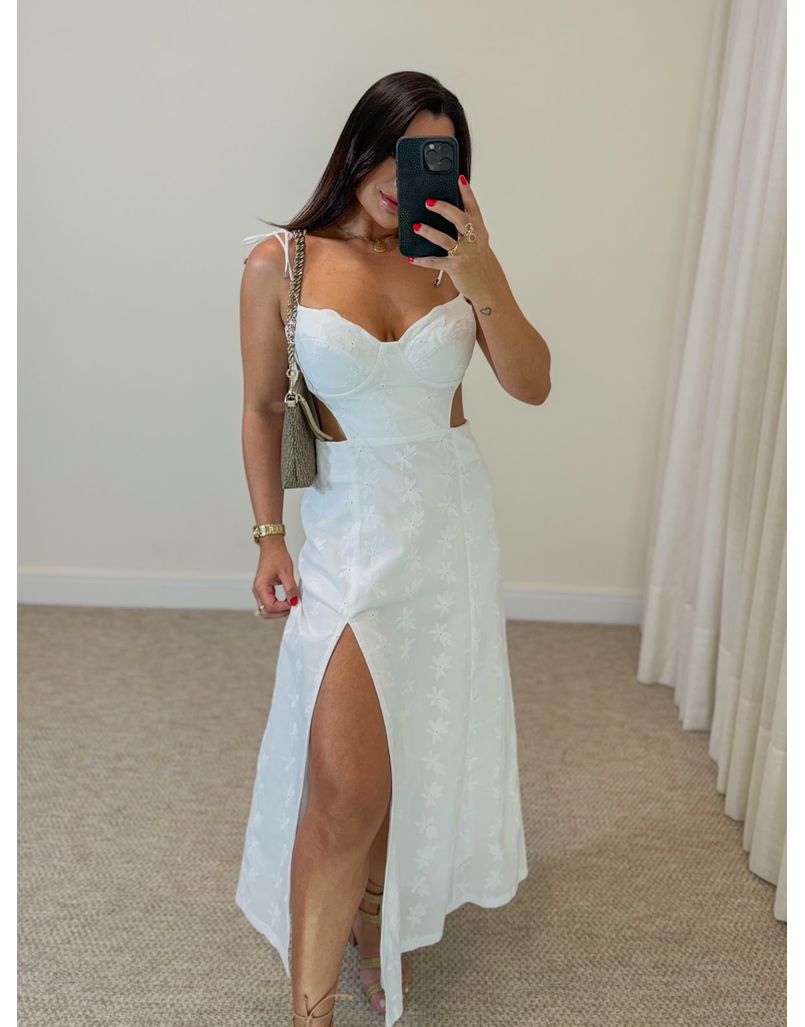 Vestido Meia Taça França Branco