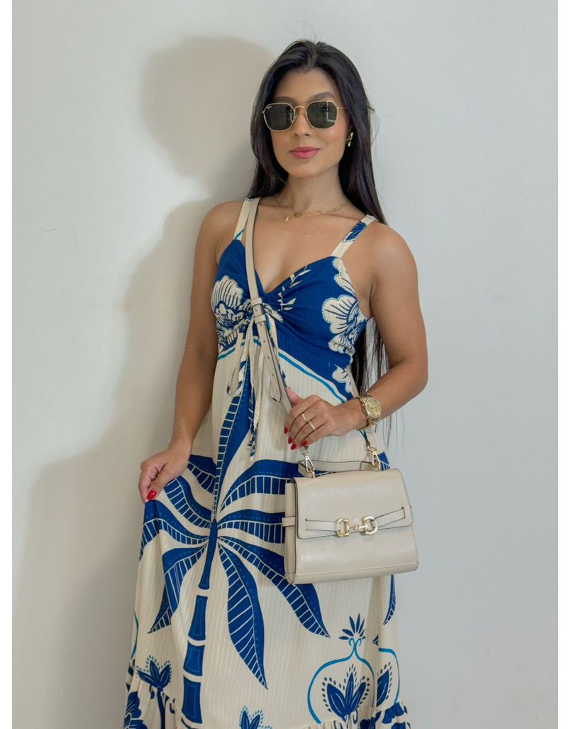 Vestido Estampado Ilhabela Azul 