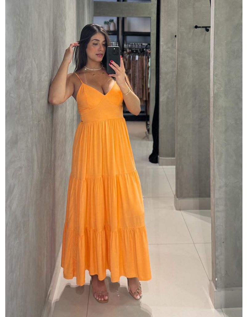 Vestido Midi Atenas Coral