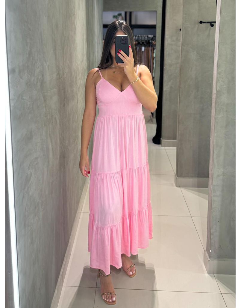 Vestido Midi Atenas Rosa