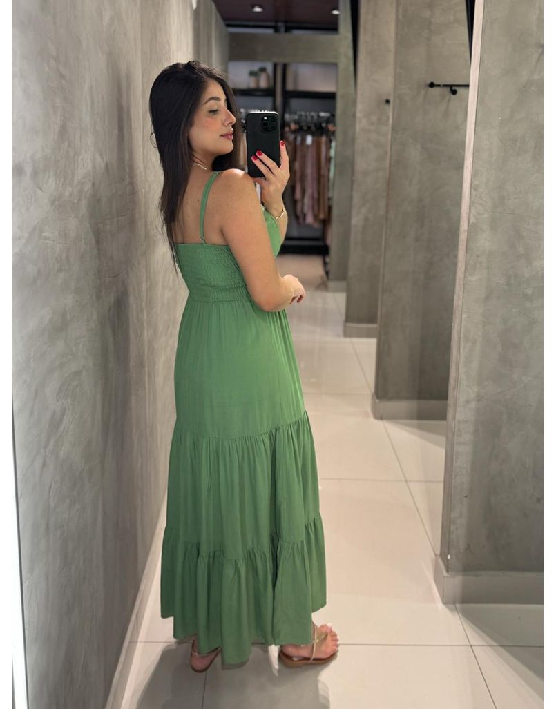 Vestido Midi Atenas Verde Oliva