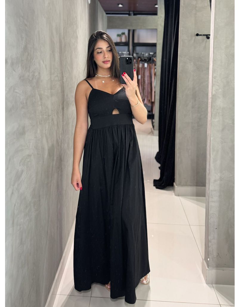 Vestido Midi Cancún Preto