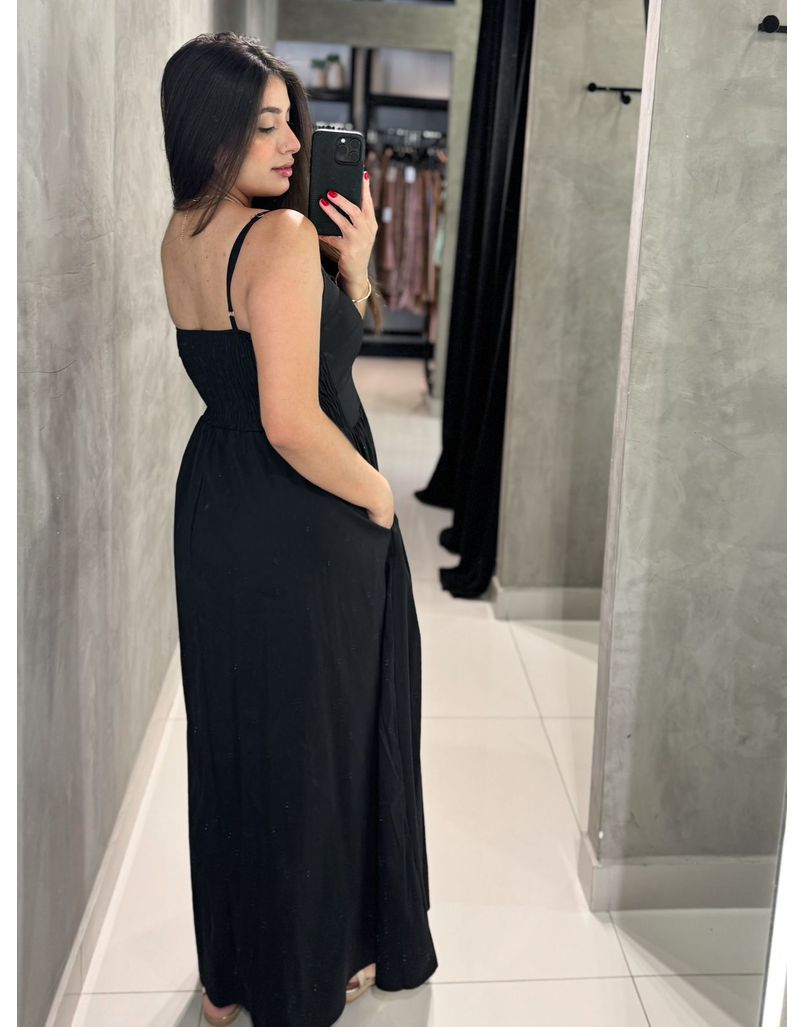 Vestido Midi Cancún Preto