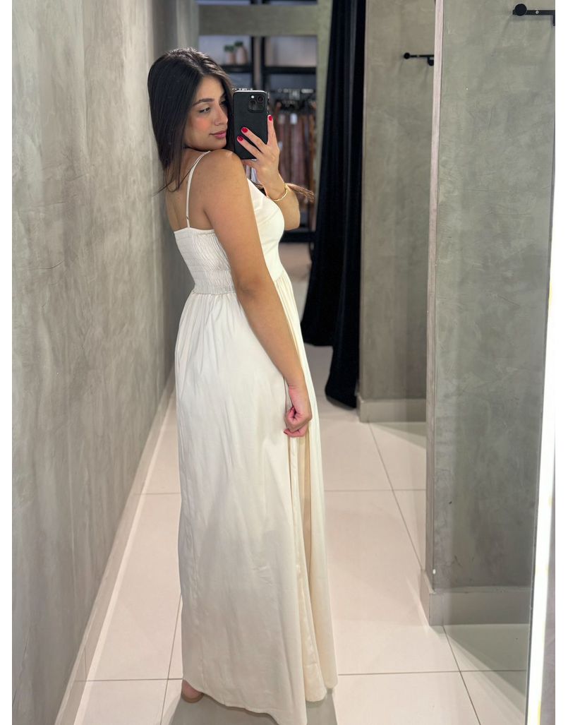 Vestido Midi Cancún Areia