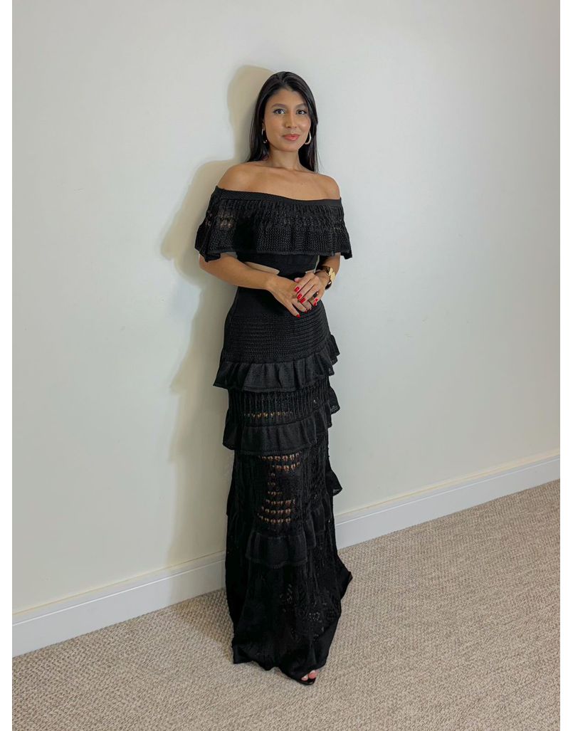 Vestido Tricot Nay Preto - Loja La Mina 