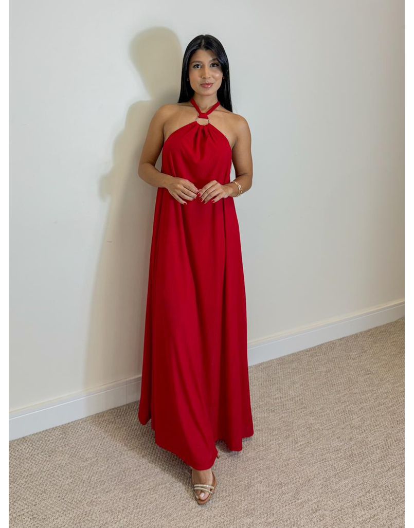 Vestido Frente Única Naiara Vermelho - Loja La Mina 