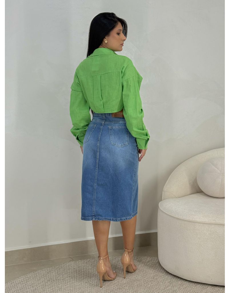 Saia Midi Jeans Beatriz