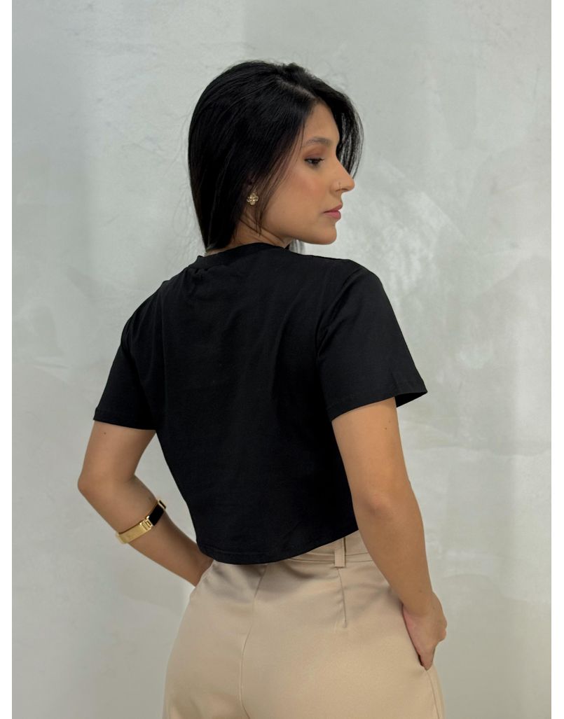 Camiseta Cropped YS Preta